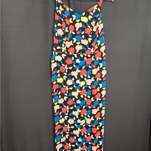 41 Hawthorn Black Floral Midi Dress